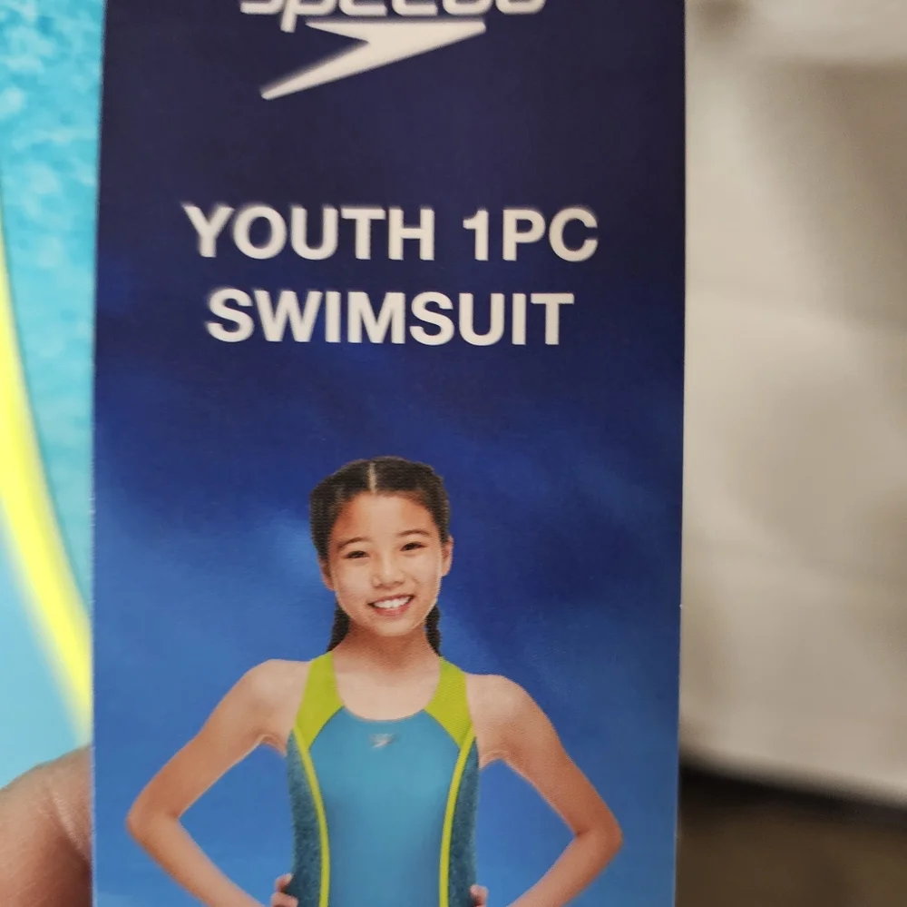Speedo Girls Racerback Sport Splice One Piece Swimsuit nwt